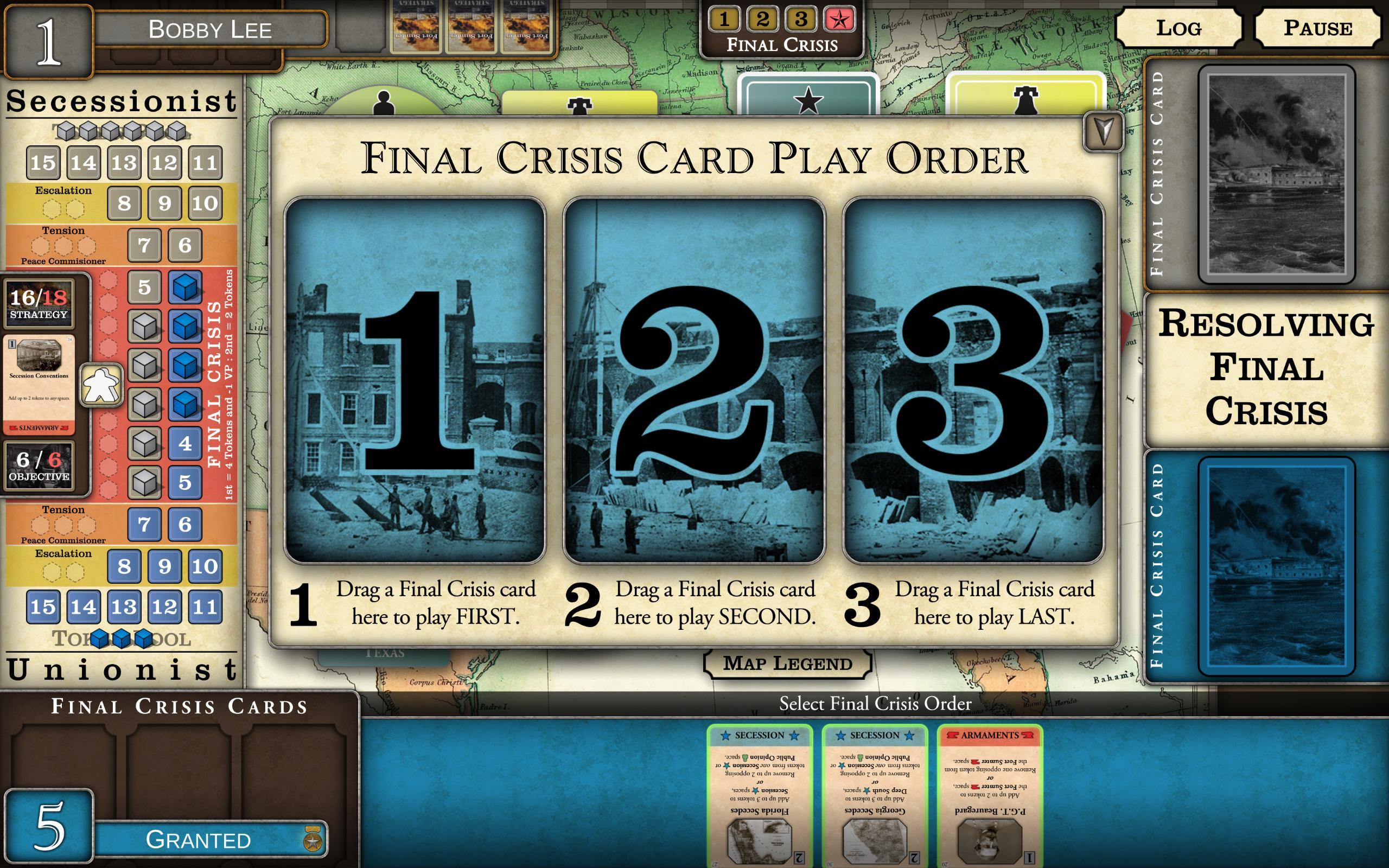 Captura de Tela do Jogo Fort Sumter: The Secession Cri