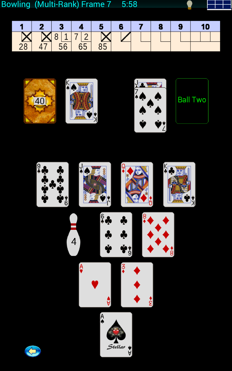 Stellar Solitaire Game Screenshot