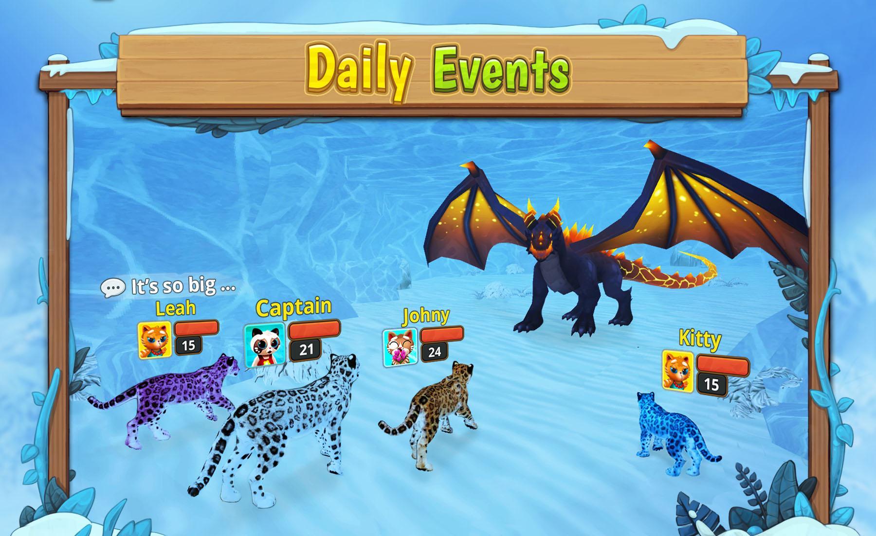 Snow Leopard Family Sim Online Game Screenshot