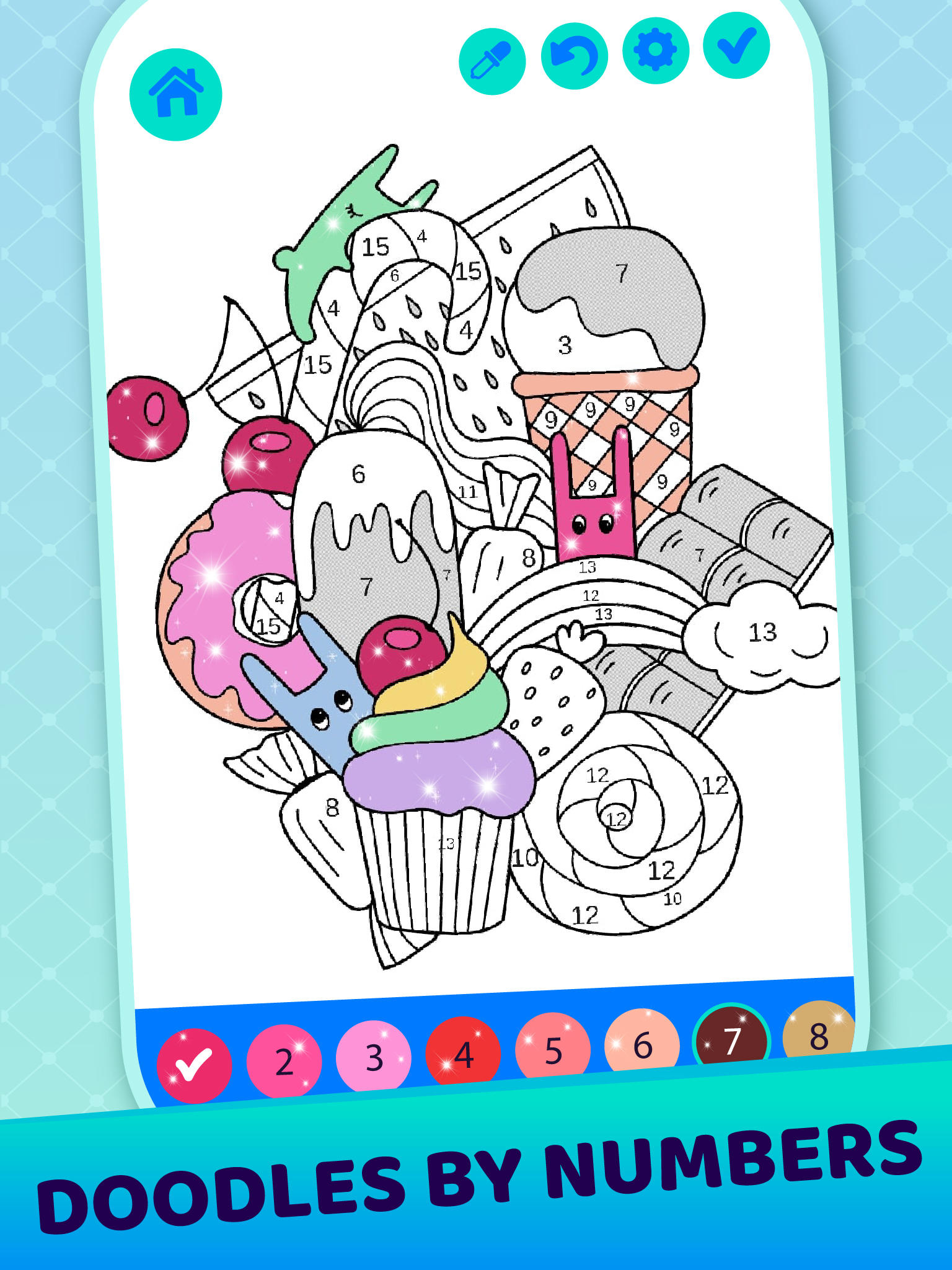 Скриншот игры Funny Doodle Coloring Book