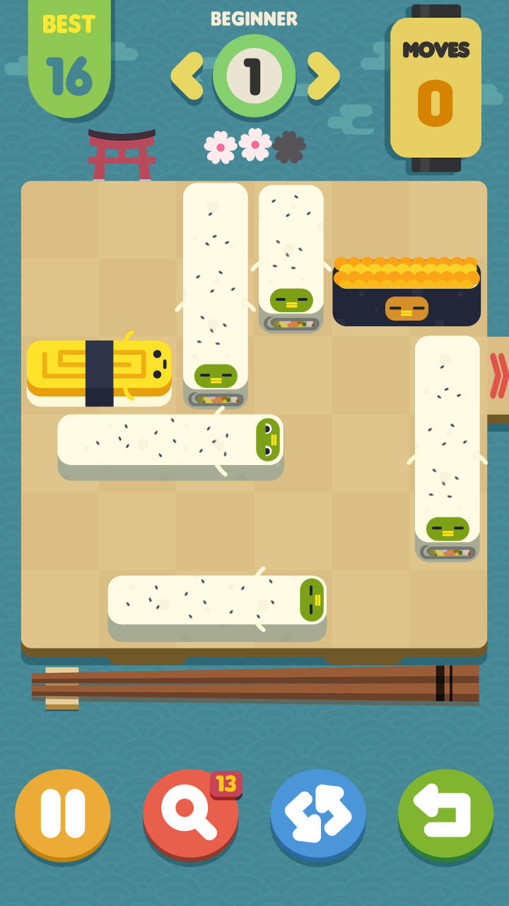 Screenshot 1 of Push Sushi - slide puzzle 