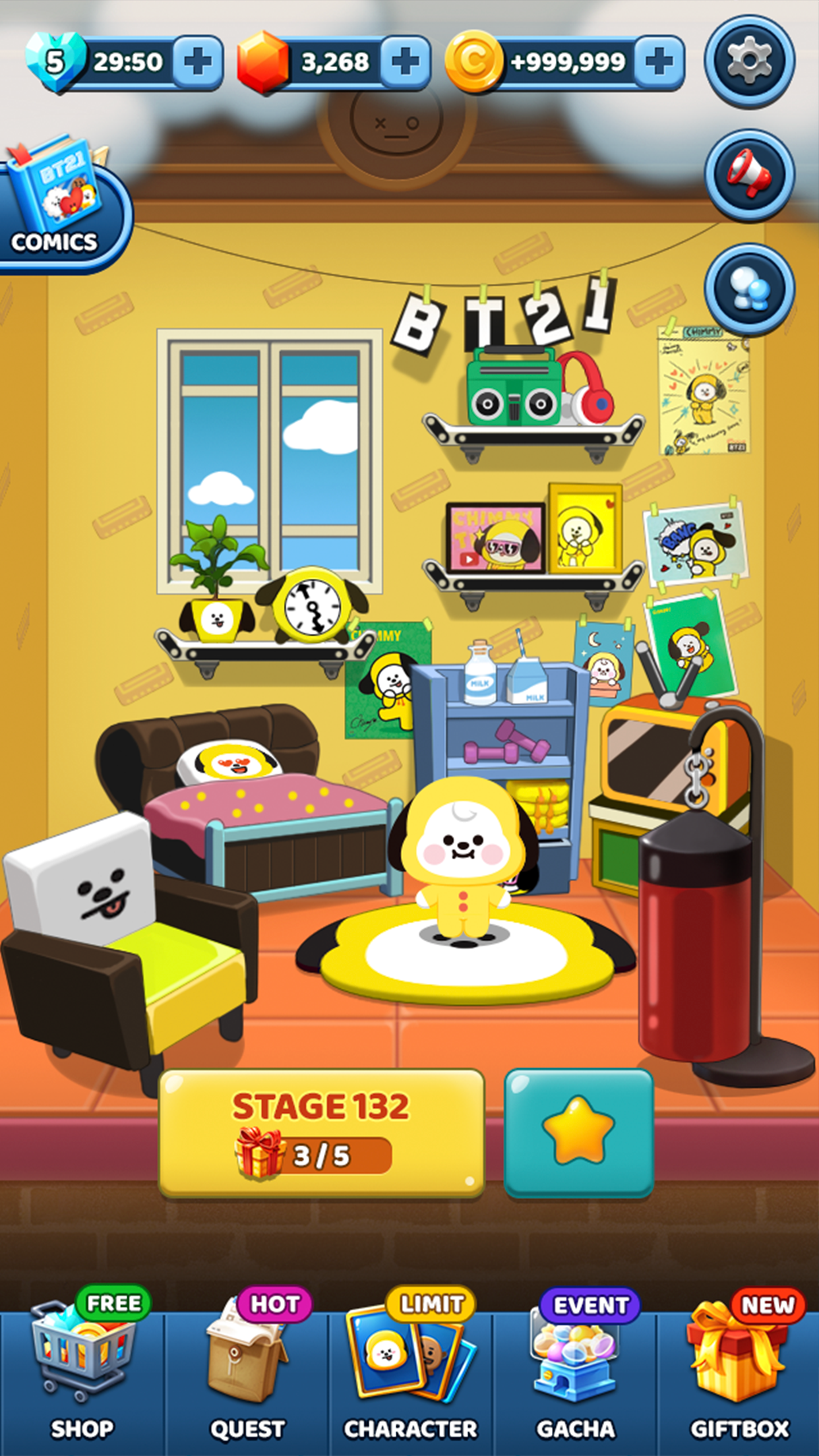 PUZZLE STAR BT21 Game Screenshot