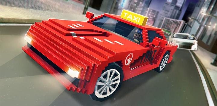 Banner of Blocky Taxi Driver: City Rush 1.4