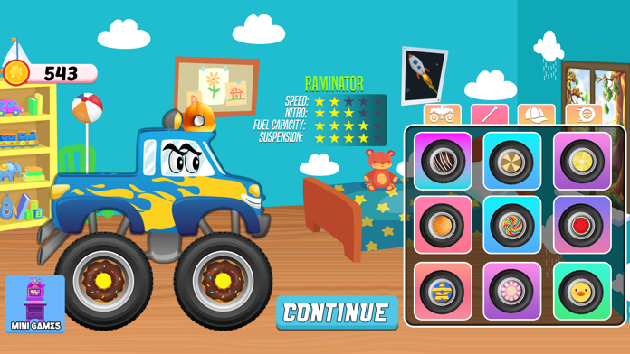 Cuplikan Layar Game Monster Trucks Stunt Race Game