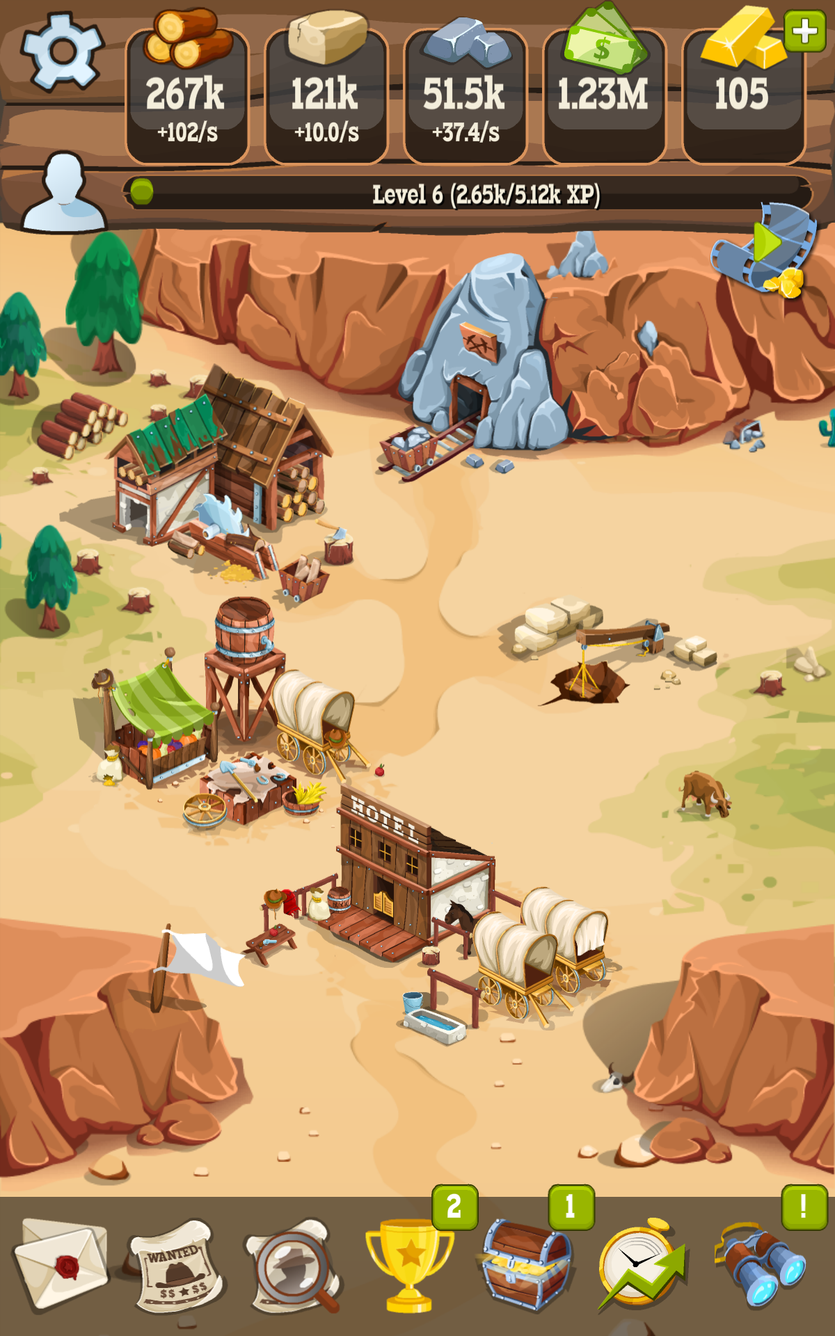 Tap Tap West Game Screenshot