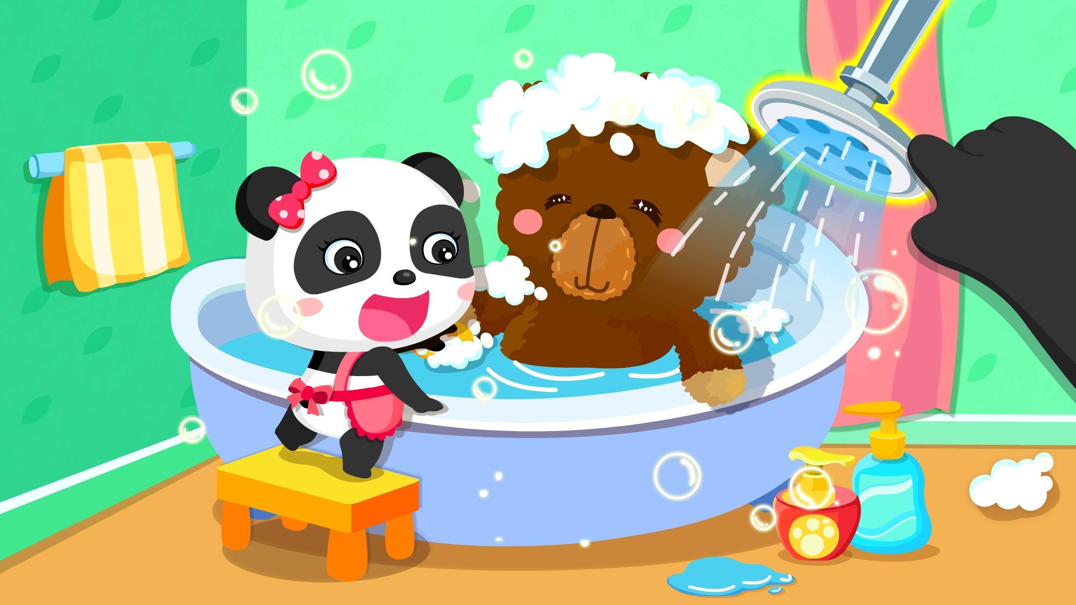 Baby Panda Happy Clean Game Screenshot