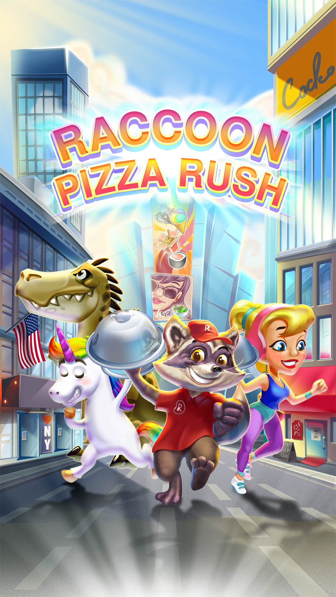 Raccoon Pizza Rush Game Screenshot