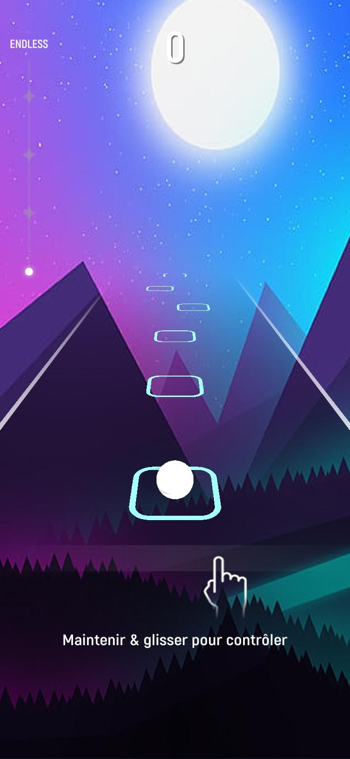 Screenshot of Kpop Tiles Hop twice army song