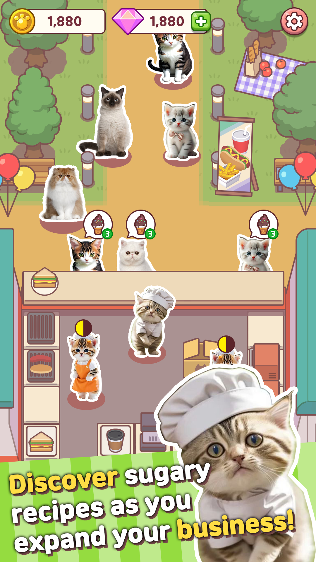 Screenshot of Cute Cat restaurant