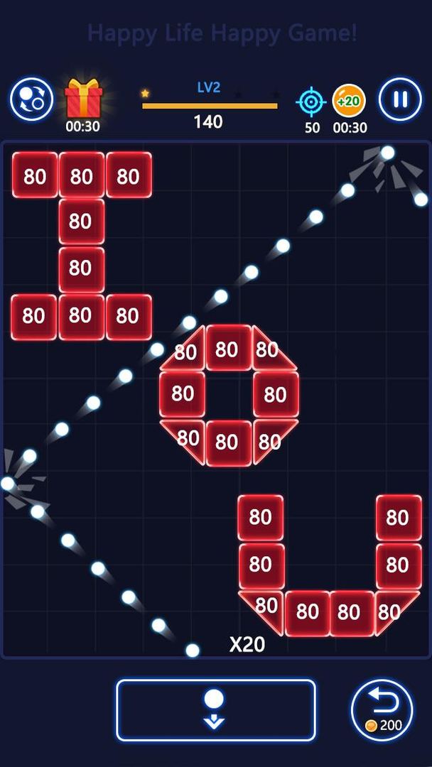 Screenshot of Brick Ball Fun - Crush blocks
