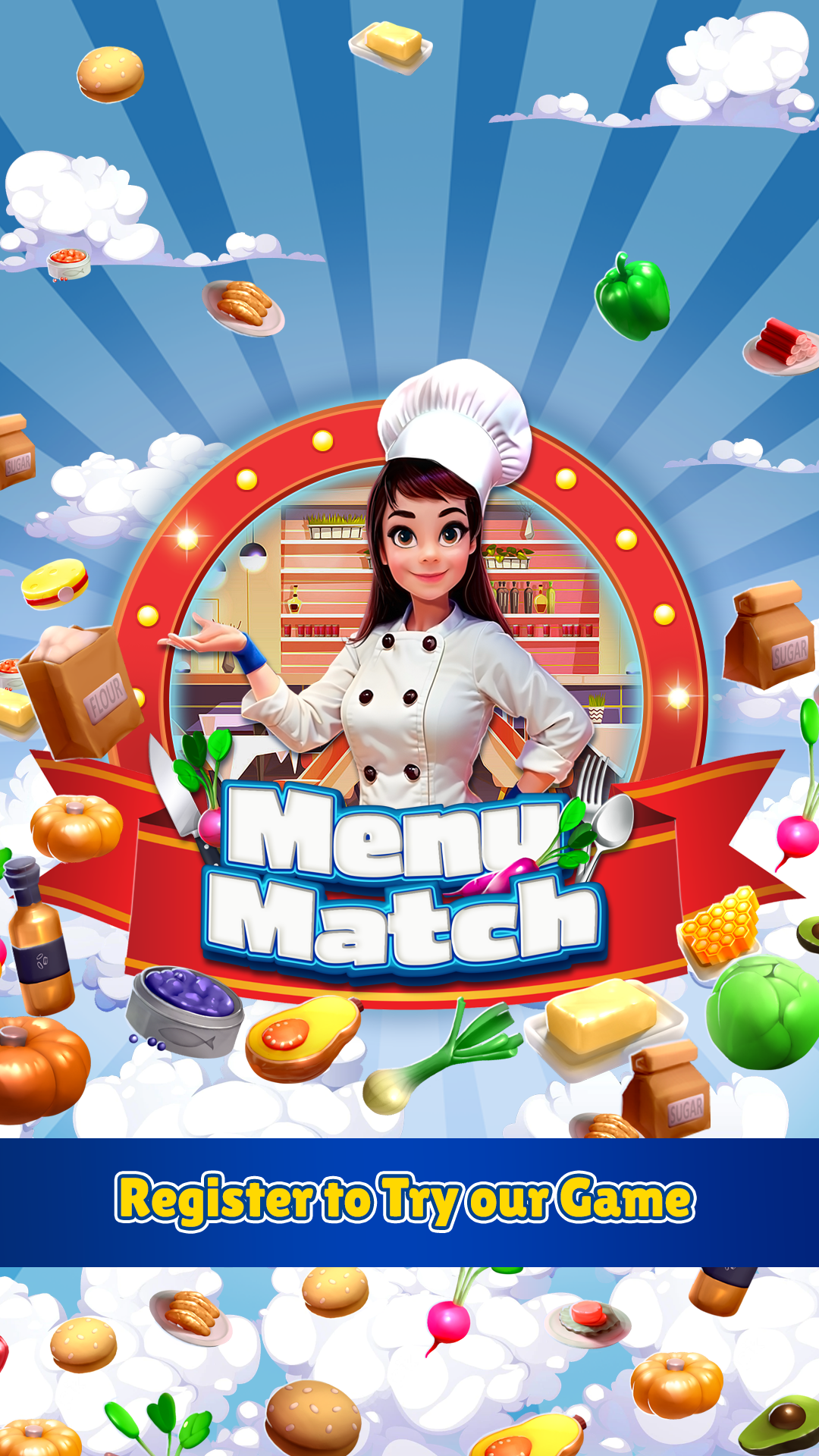 Menu Match 3D Game Screenshot