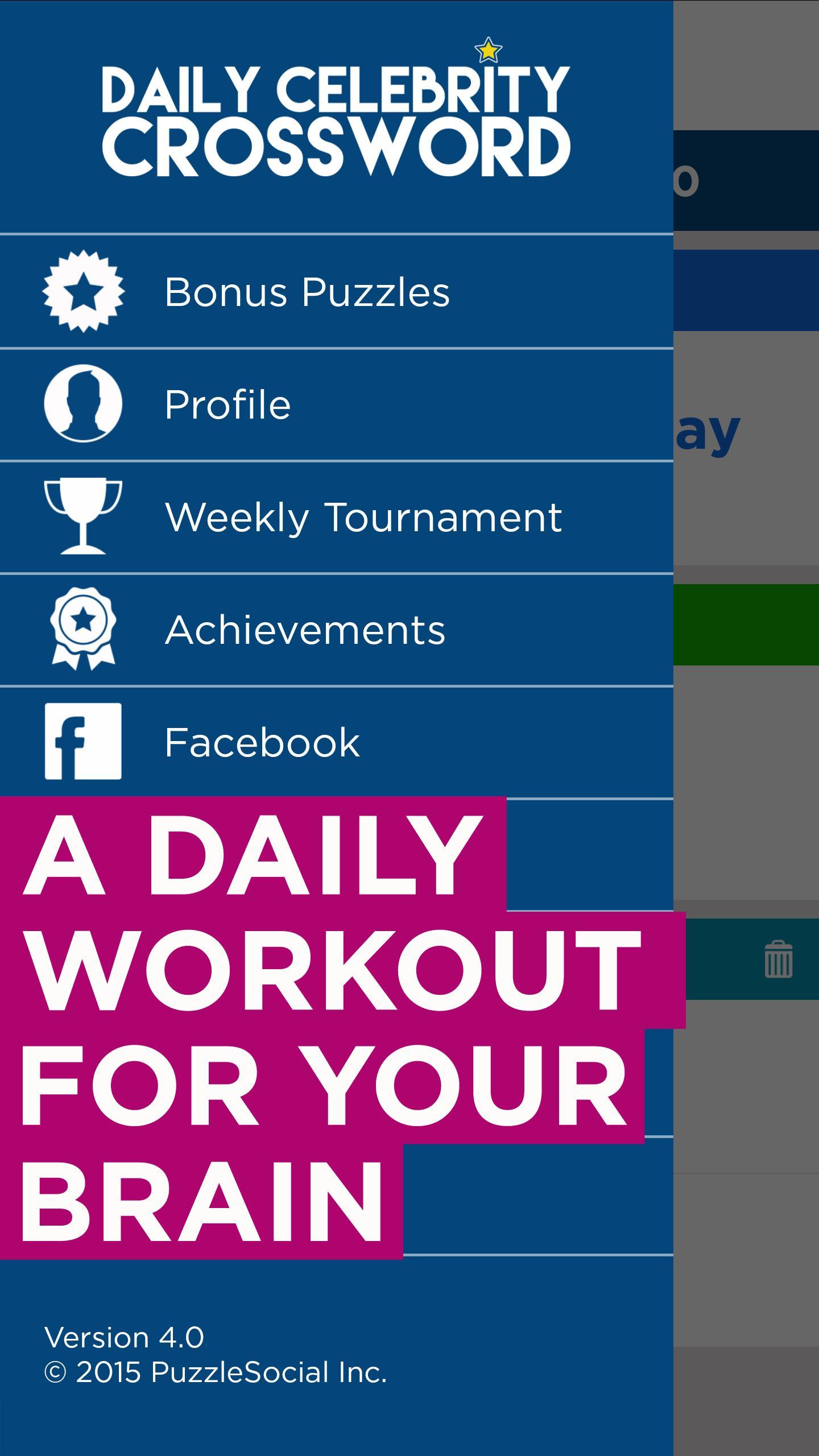 Скриншот игры Daily Celebrity Crossword