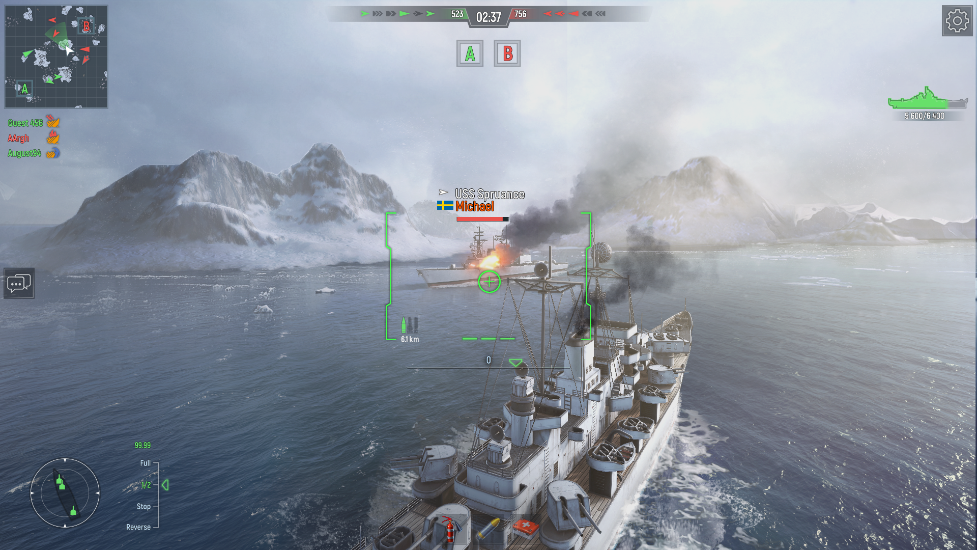 Screenshot of Force of Warships: Battleship