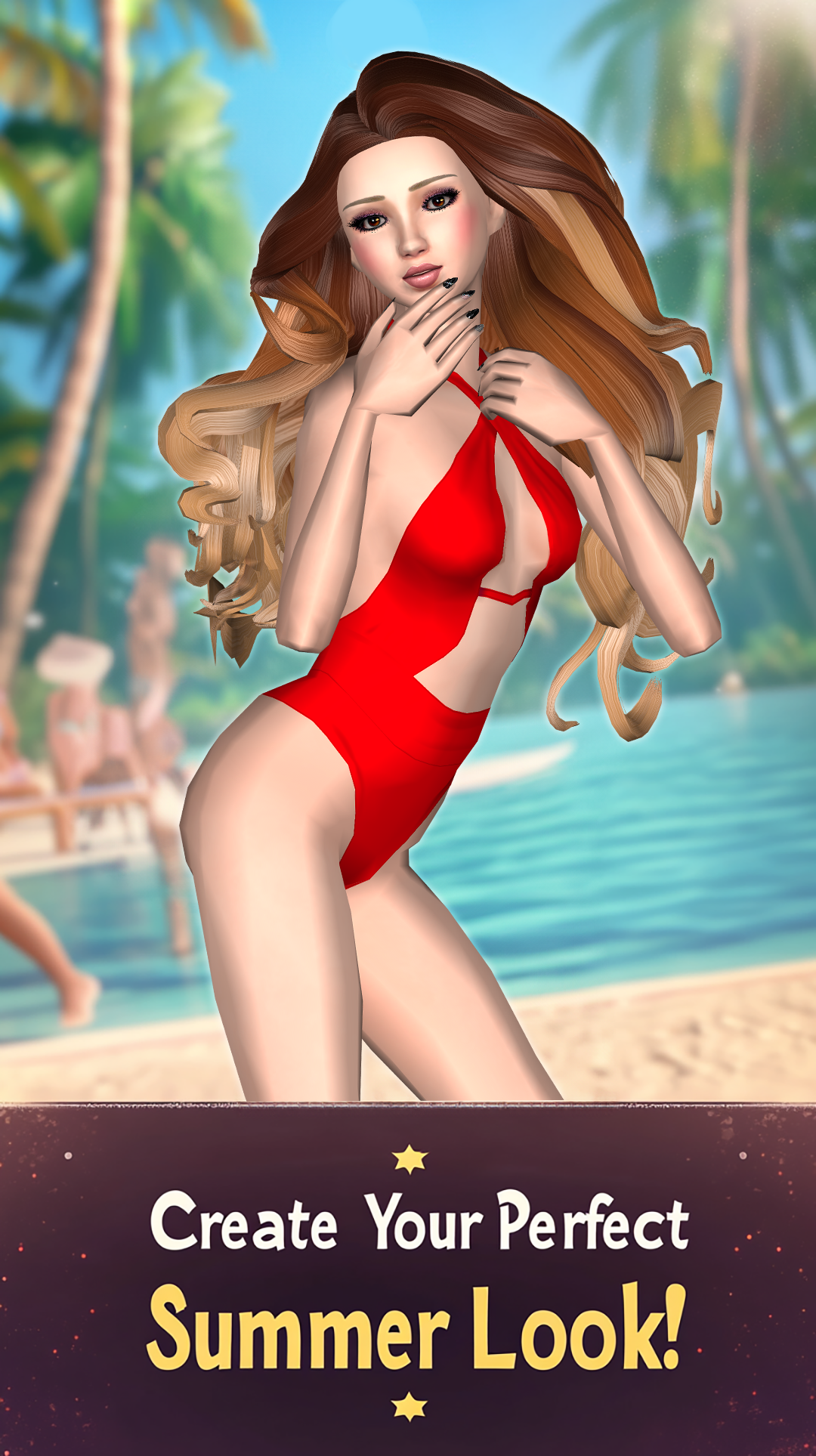 Beach Party Dress Up Makeover Game Screenshot