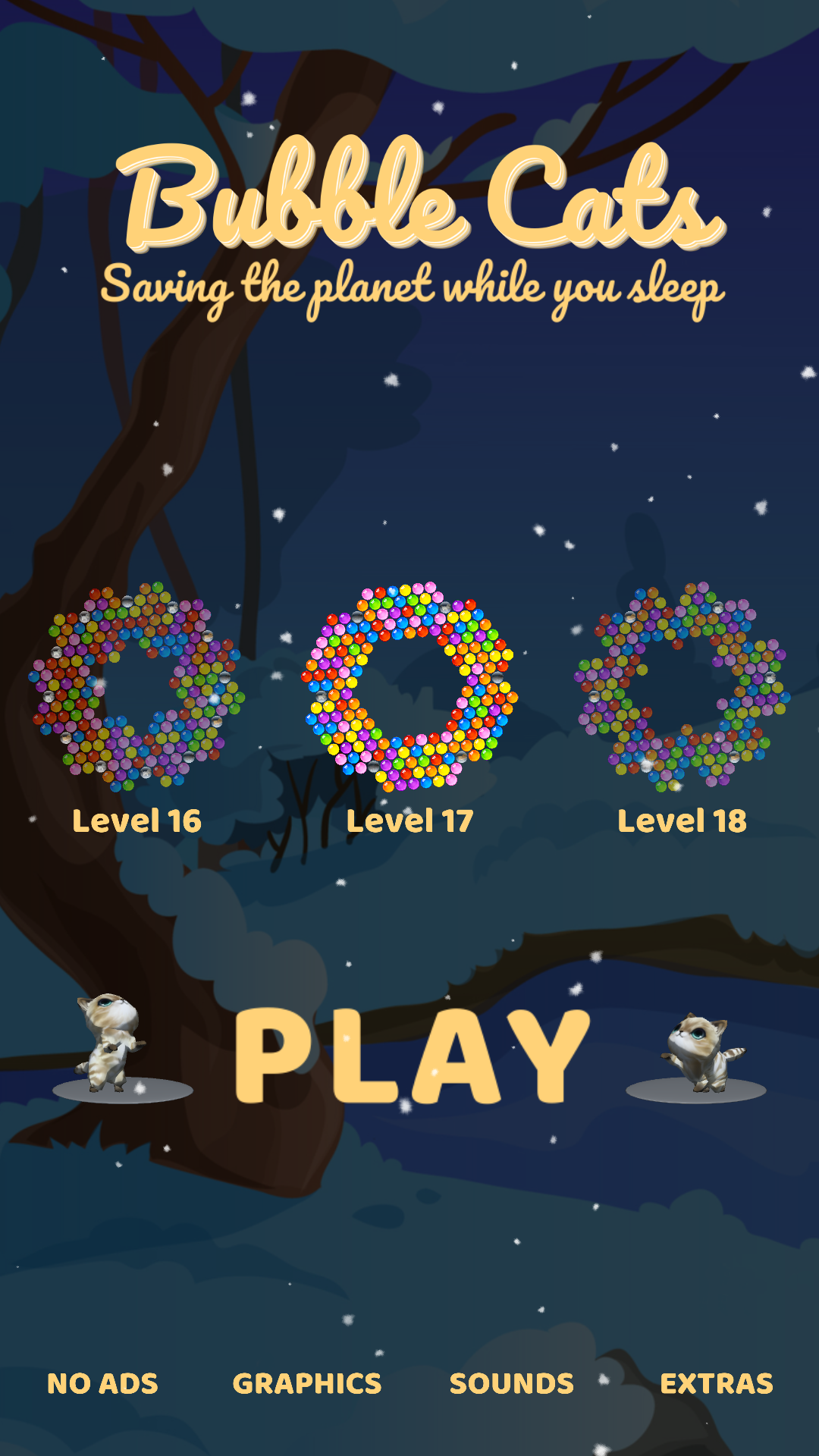 Bubble Cats 게임 스크린샷