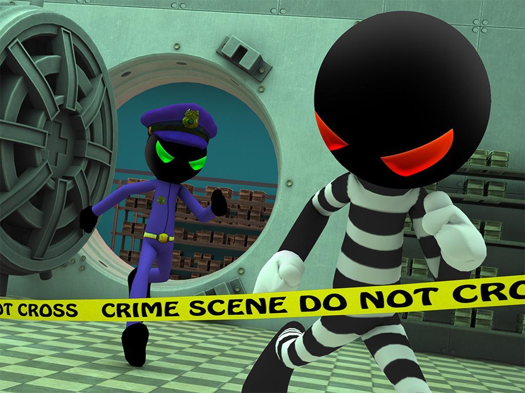 Criminal Stickman Escape 3D ゲームのスクリーンショット
