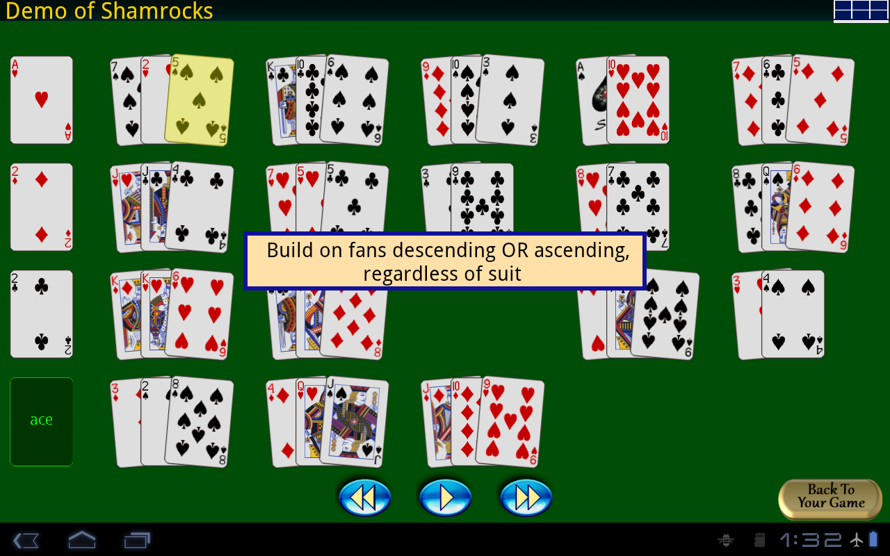 Stellar Solitaire Game Screenshot