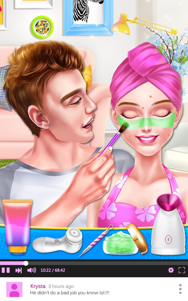 Скриншот игры Boyfriend Does My Makeup Salon