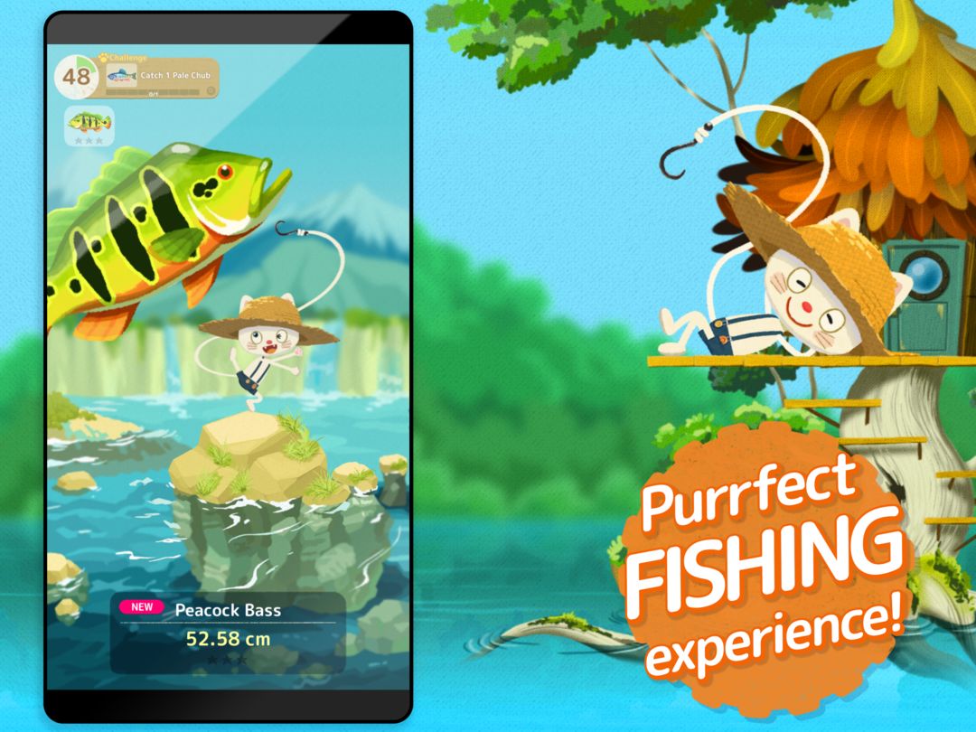 Oliver, the Fishing Cat screenshot game