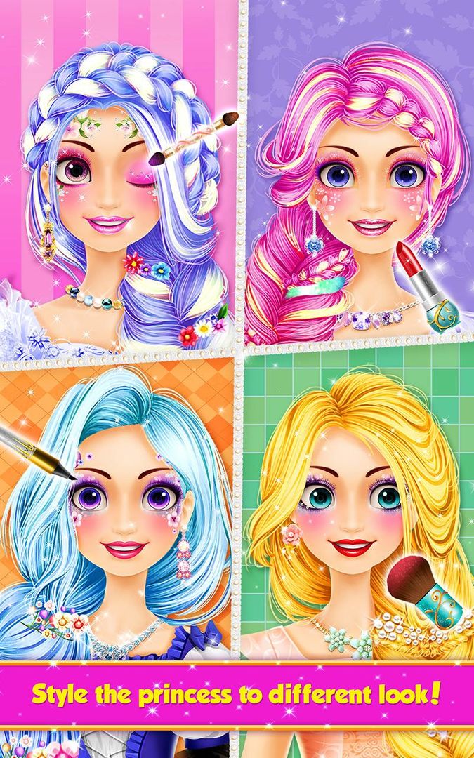 Screenshot of Long Hair Princess Hair Salon