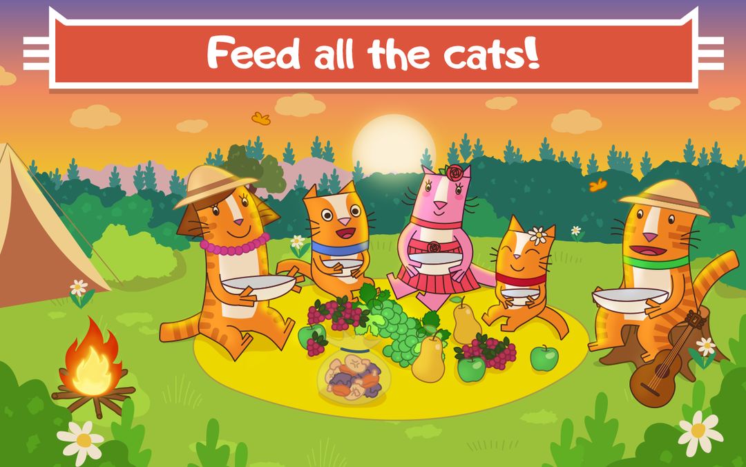 Screenshot of Cats Pets: Picnic! Kitty Cat Games!