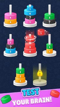 Hanoi Tower - Color Sort 3d Game Screenshot