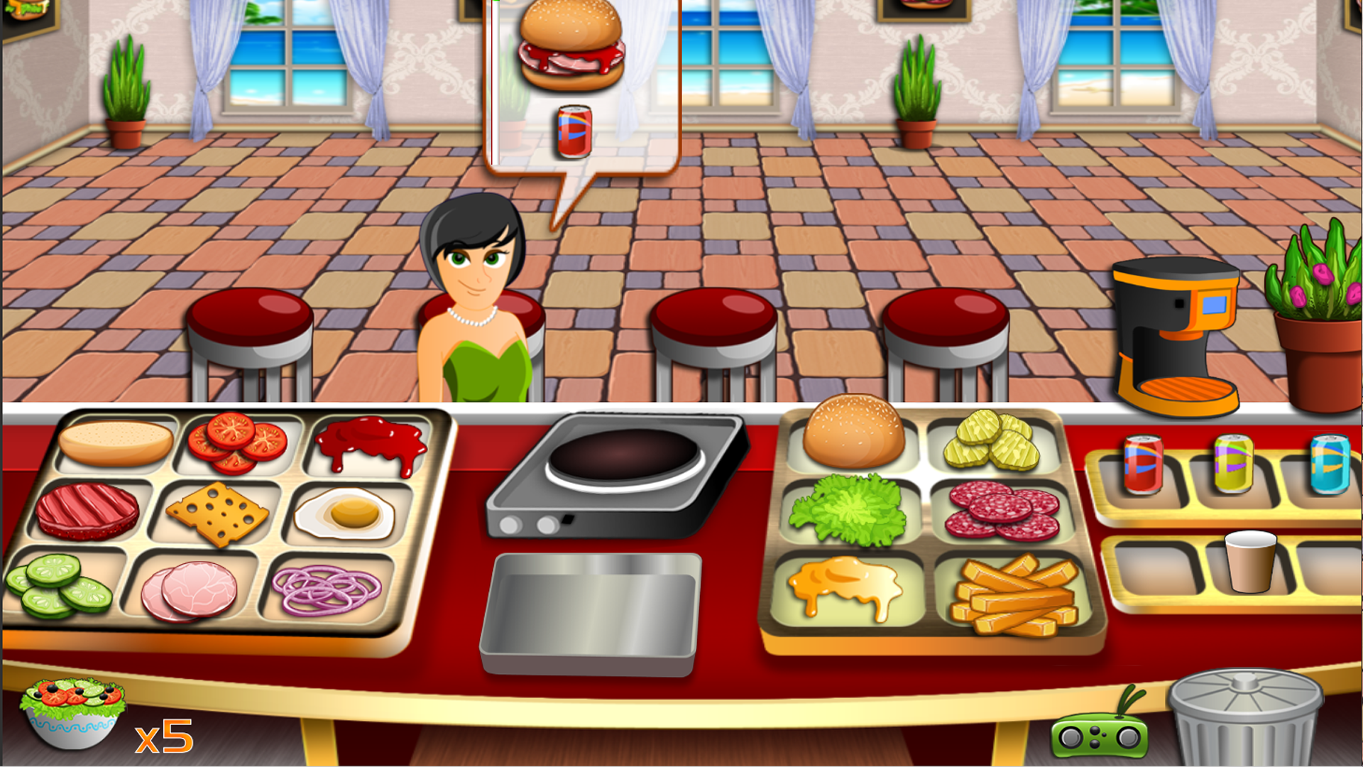 Screenshot 1 of ချက်ပြုတ်ခြင်း - Yummy Burger စားသောက်ဆိုင် 1.04