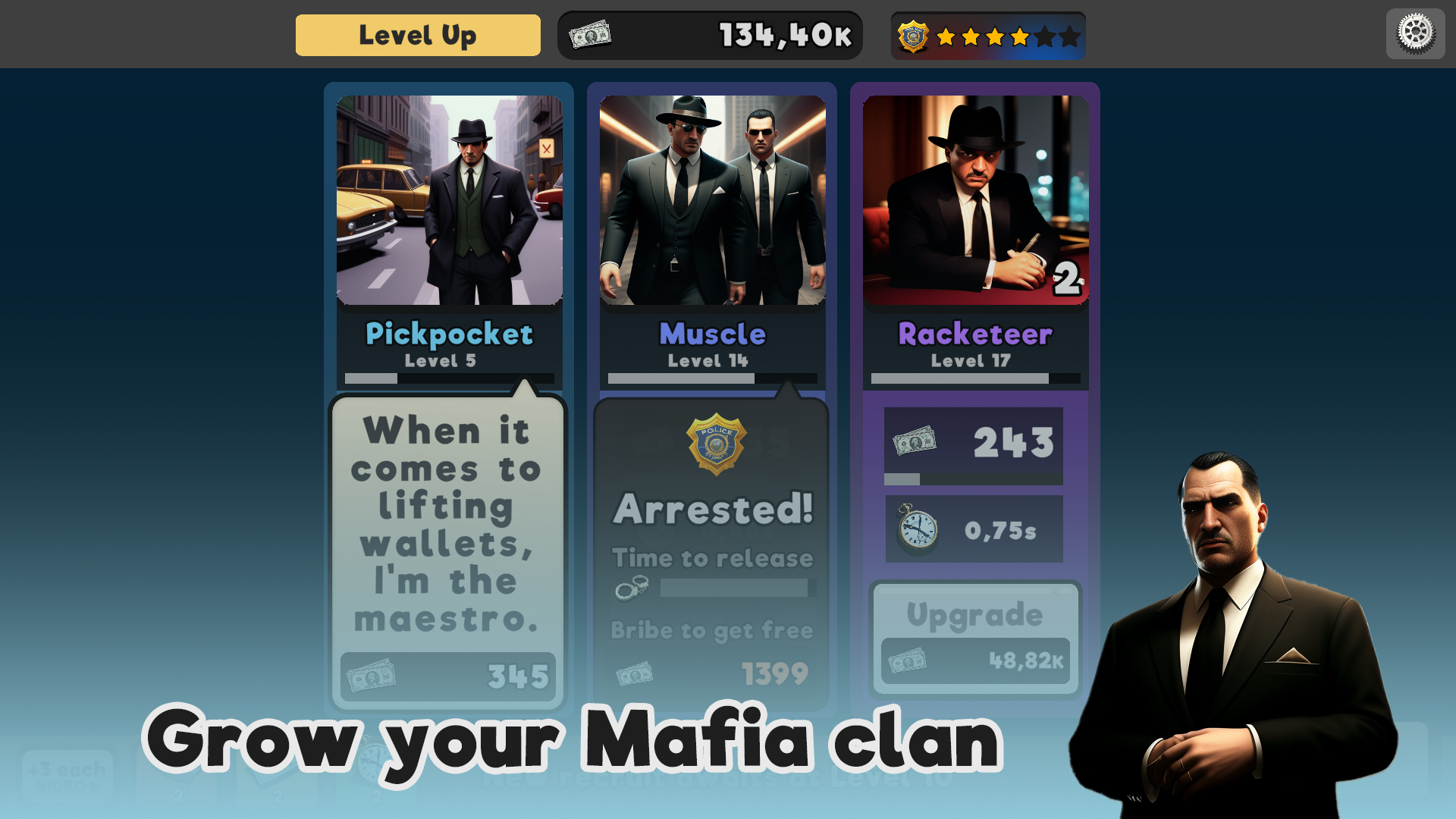 Screenshot 1 of Idle Mafia - ទីក្រុងក្មេងទំនើង 0.4