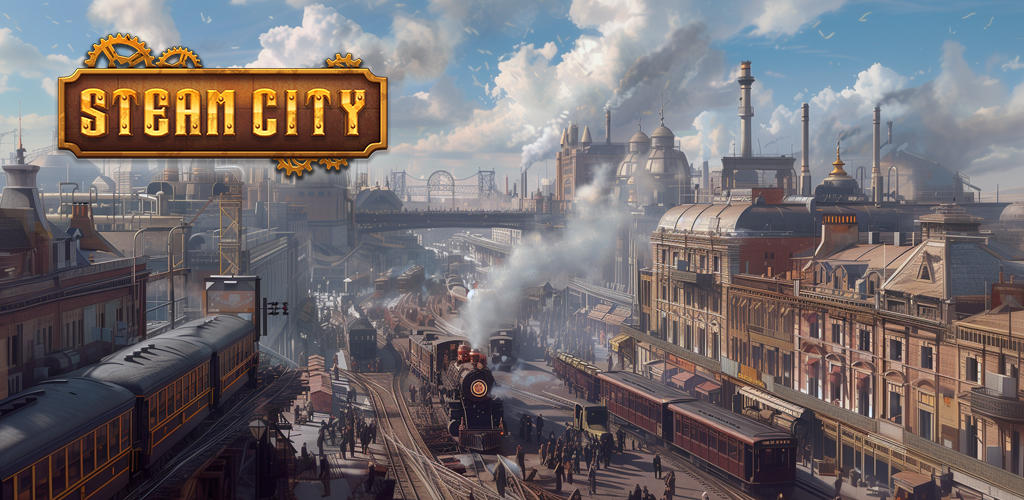 Banner of Steam City: Town building game 