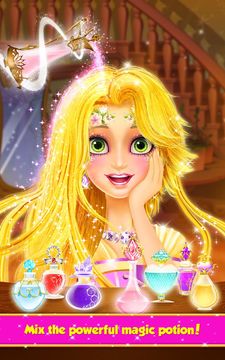 Captura de Tela do Jogo Long Hair Princess Hair Salon