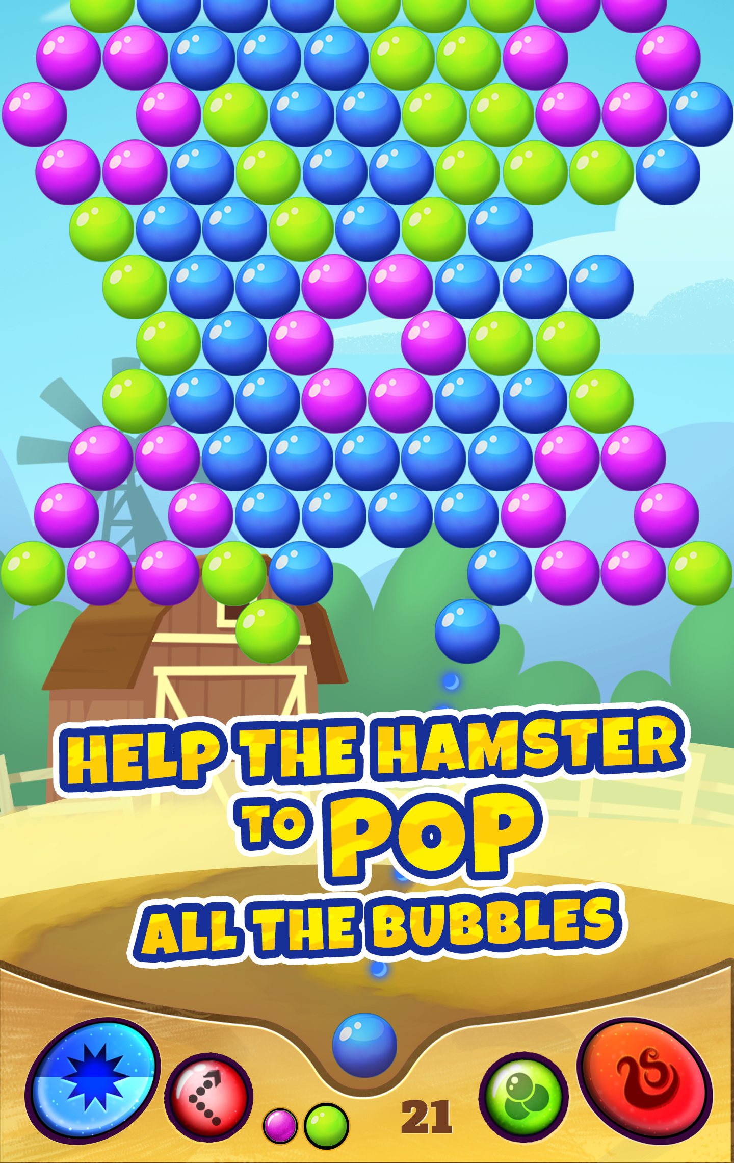 Bubble Hamster Game Screenshot
