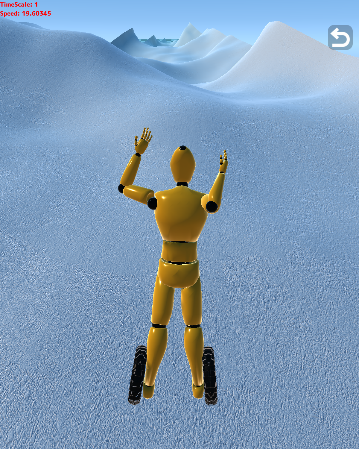 Mannequin Downhill Game Screenshot