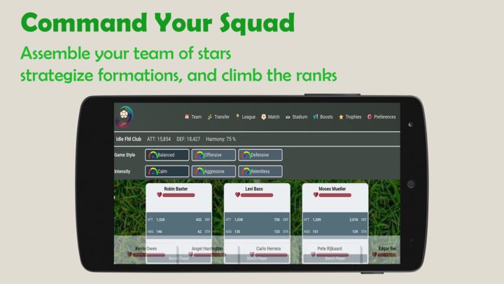 Idle Soccer Manager Game Screenshot