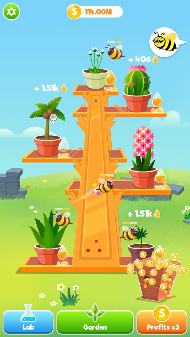 Screenshot of Honeybee Garden - Honey & Bee Tycoon