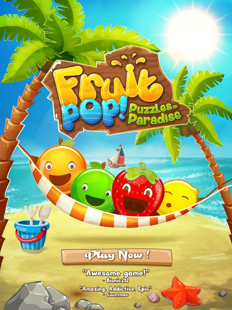 Fruit Pop! Puzzles in Paradise 게임 스크린 샷