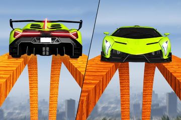 Longest Tightrope Mega Ramp Car Racing Stunts Game Game Screenshot