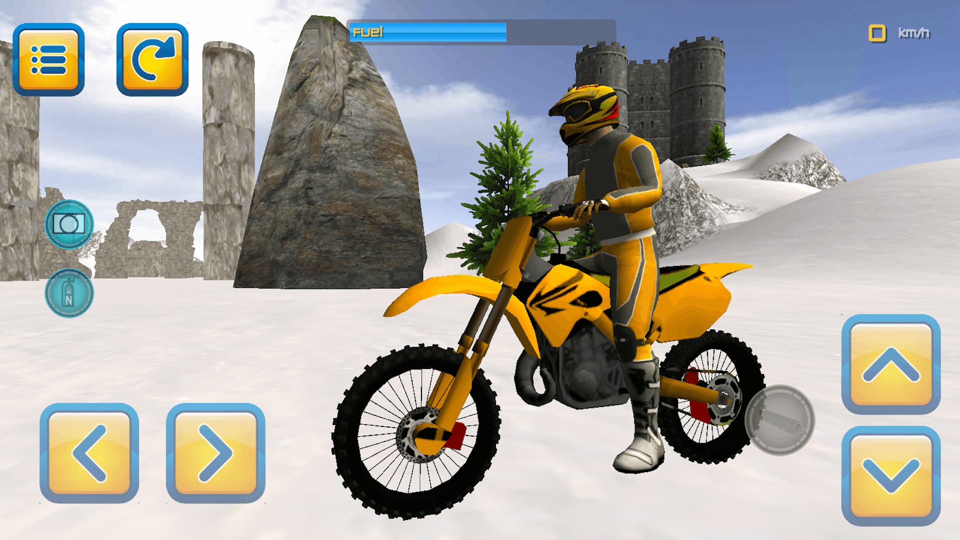 Winter Motorbike Riding 3D Game Screenshot