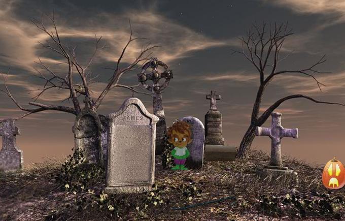 Escape Game-Halloween Cemetery Game Screenshot