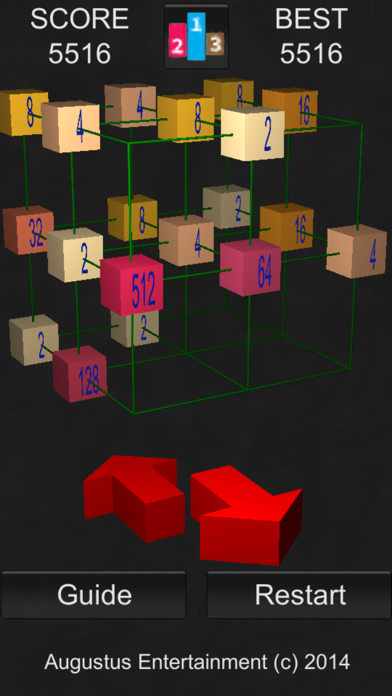 2048 Cube 3D Game Screenshot