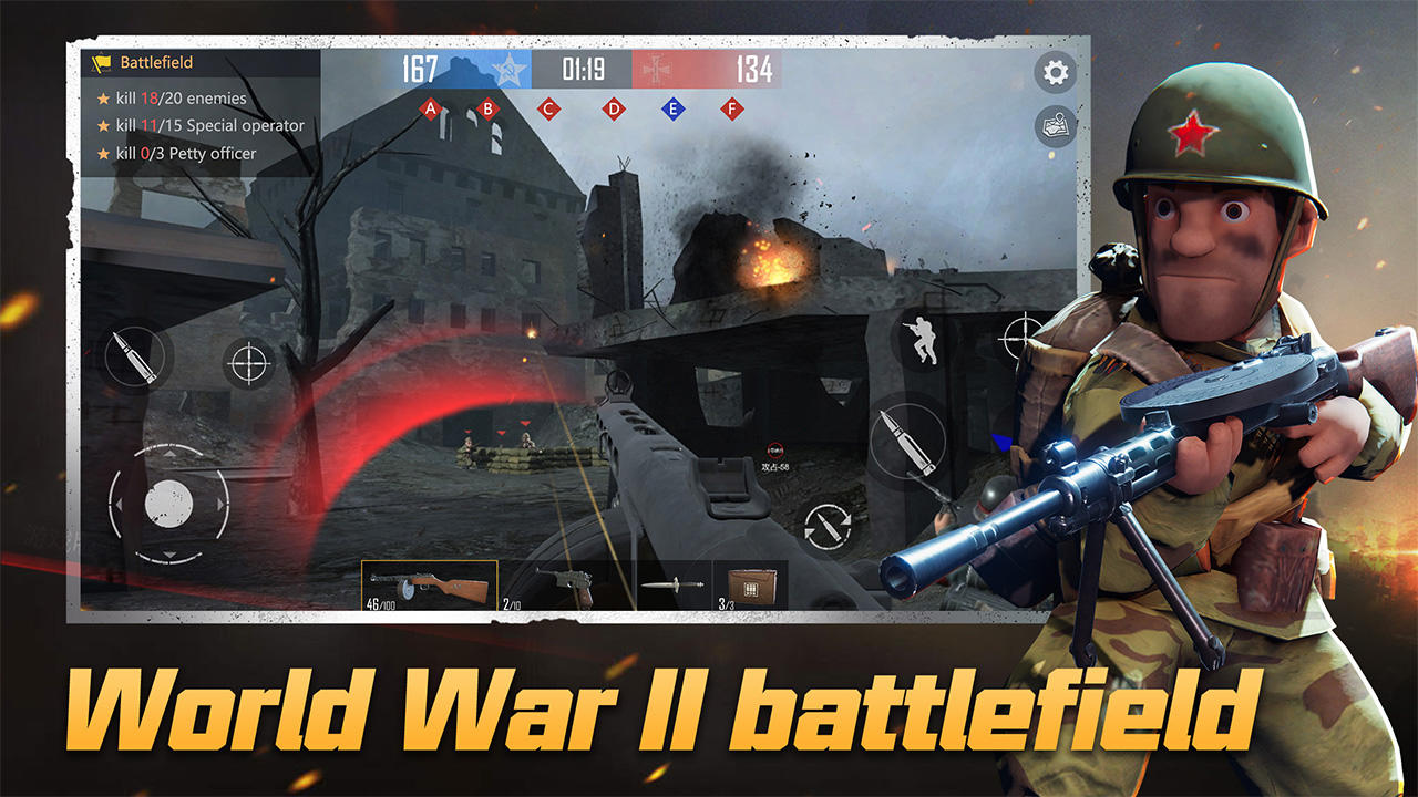 World War Ⅱ:Heroes Shoot Game 게임 스크린 샷