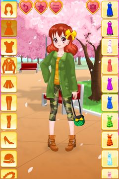Anime Date Dress Up Girls Game Game Screenshot