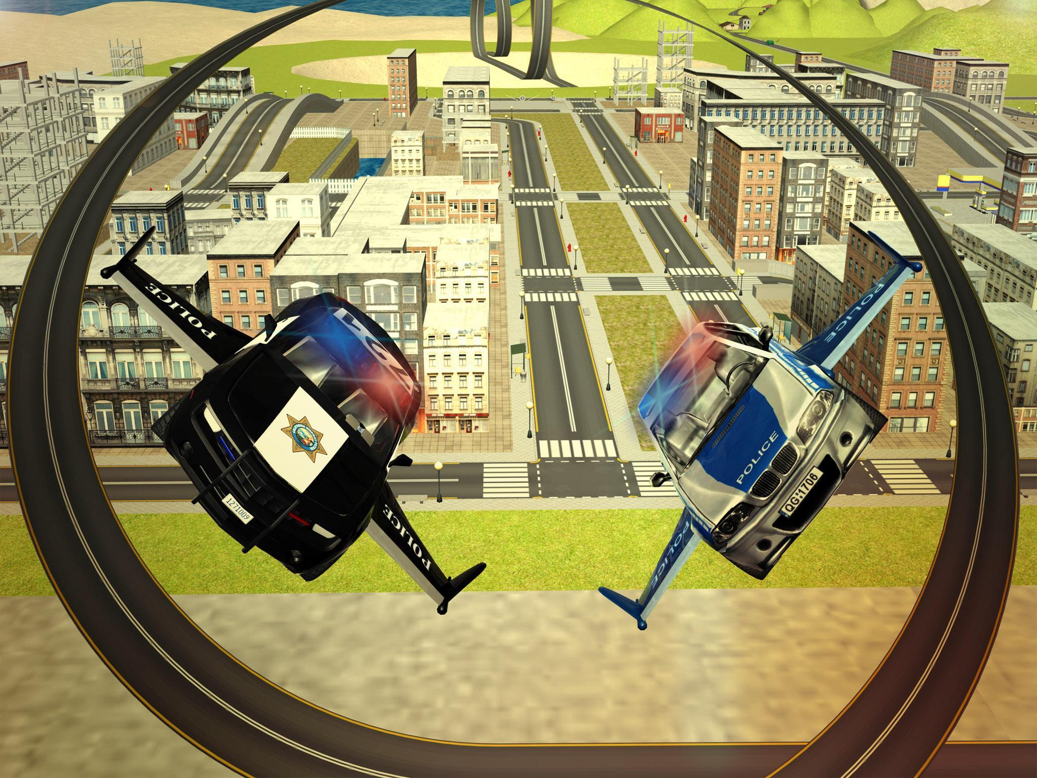 Скриншот игры Flying Police car 3d simulator