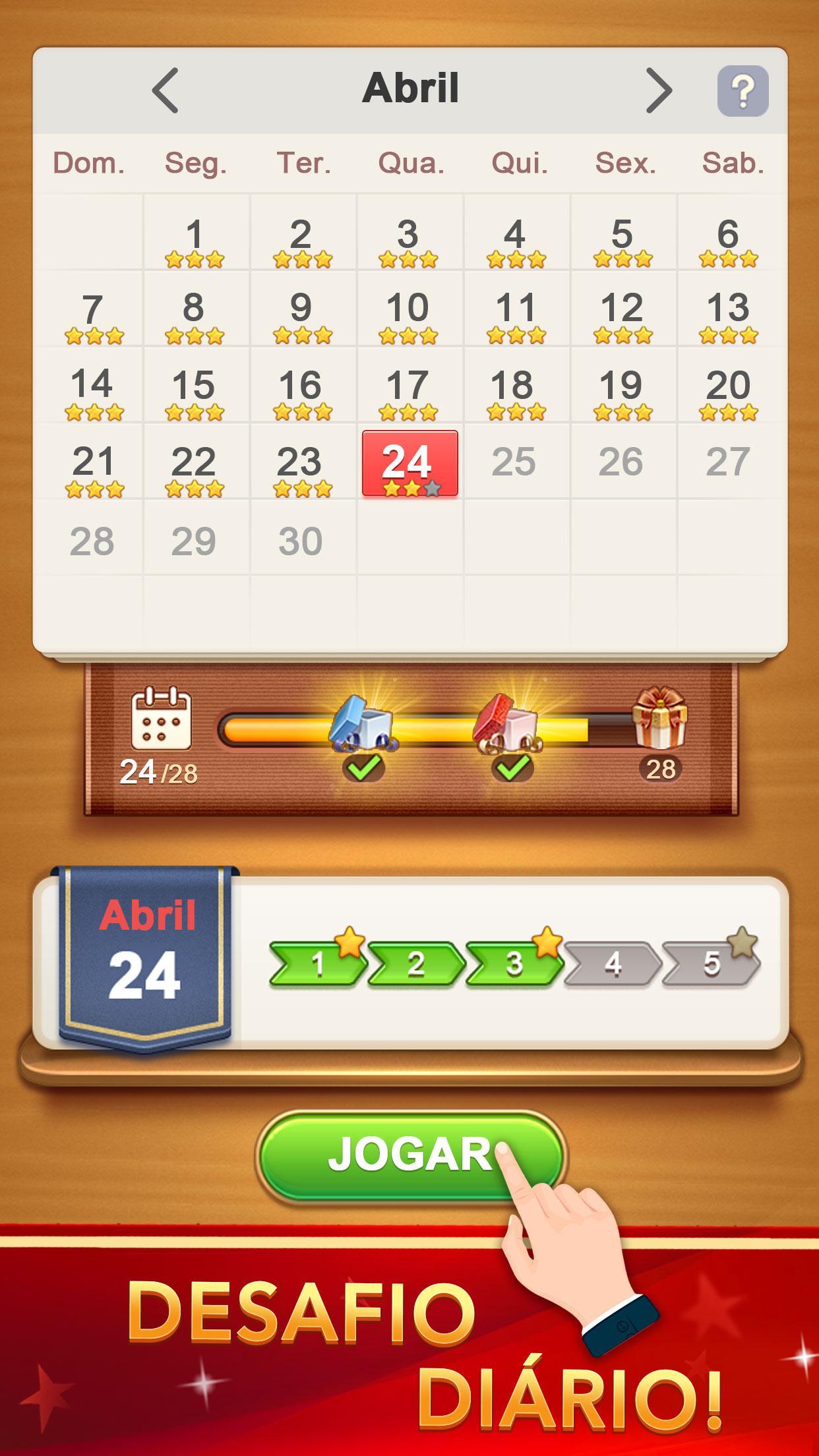 Captura de Tela do Jogo Palavras Conectadas