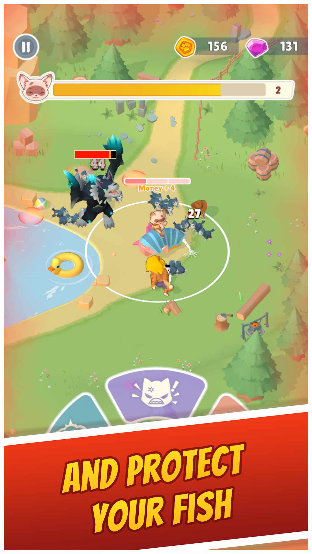 Captura de Tela do Jogo Cat Hero: Idle Tower Defense