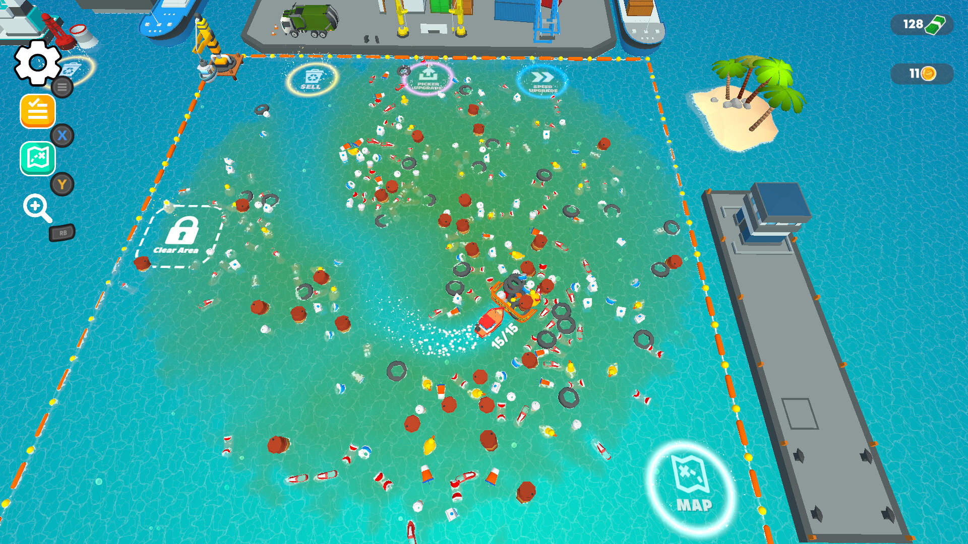 Screenshot 1 of Reinigen Sie das Meer 