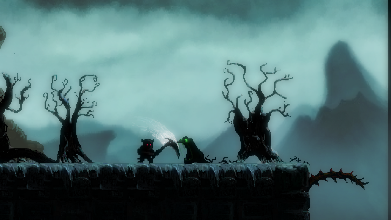 Mahluk: Dark demon - Retro horror platformer Game Screenshot