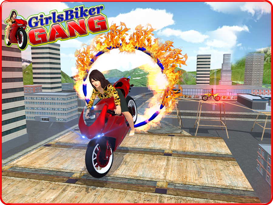 Captura de Tela do Jogo Girls Biker Gang 3D