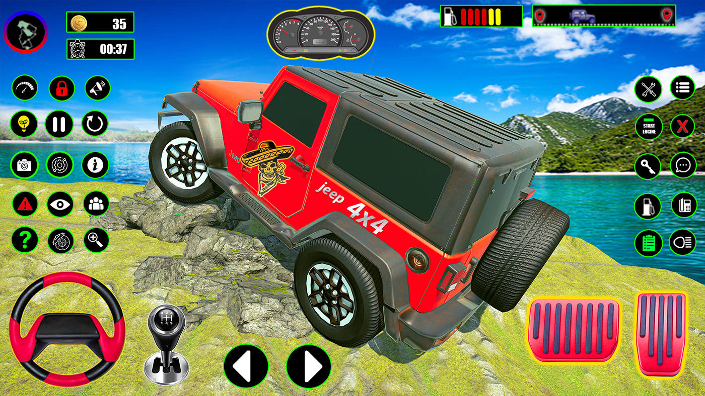 Offroad Jeep Driving Car Games Game Screenshot