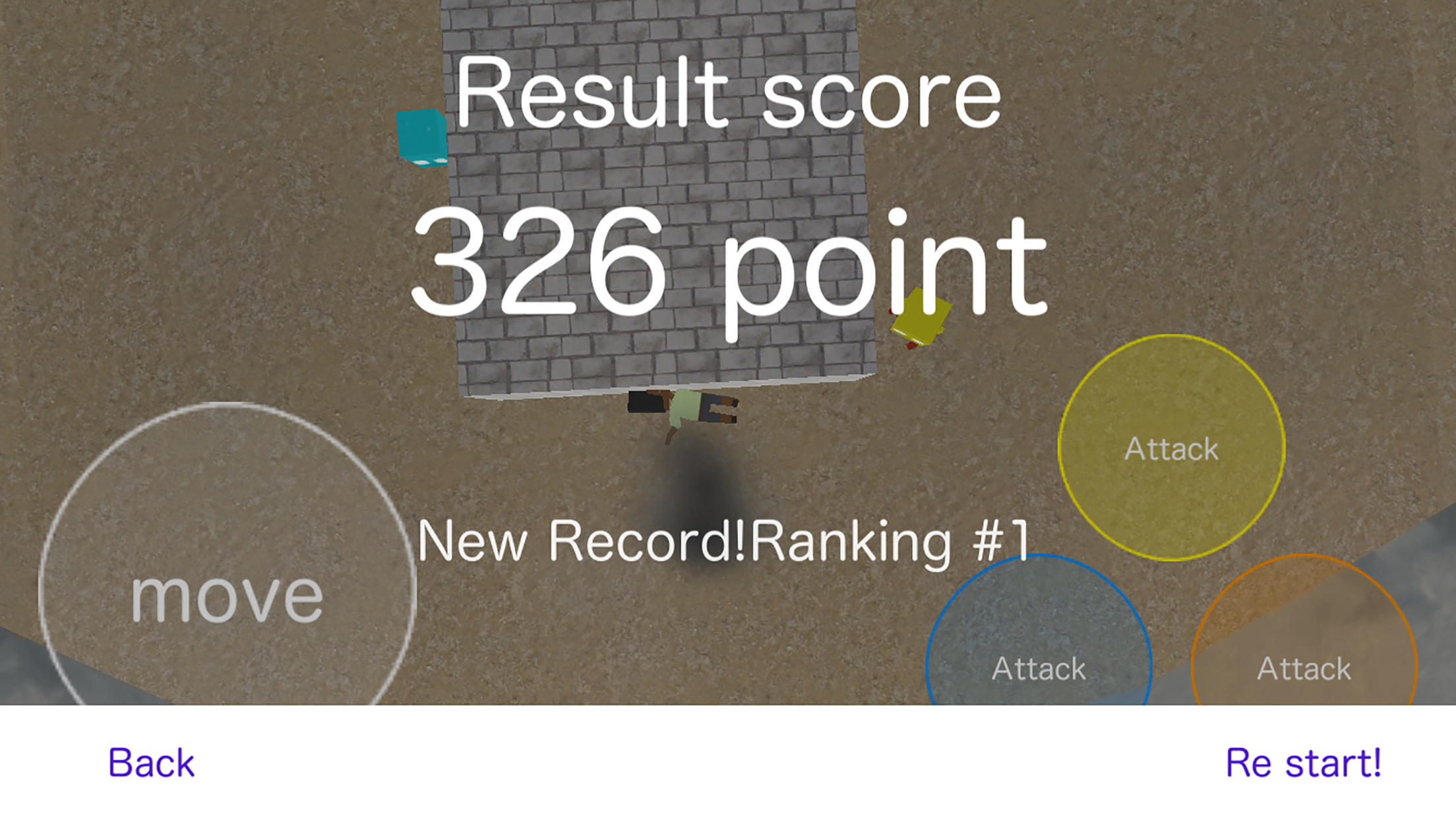 Beat the three-color zombie Game Screenshot