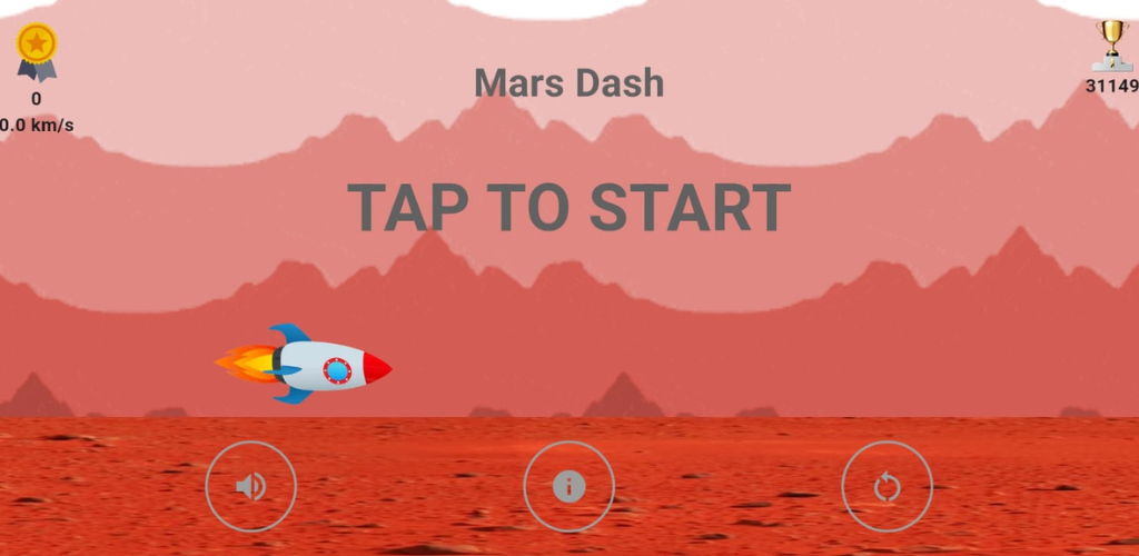 Screenshot of the video of Mars Dash